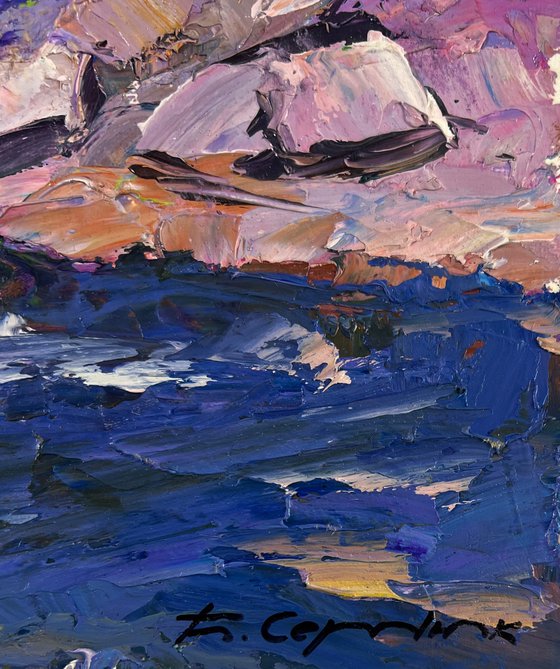 Mountain River Descending through Forest