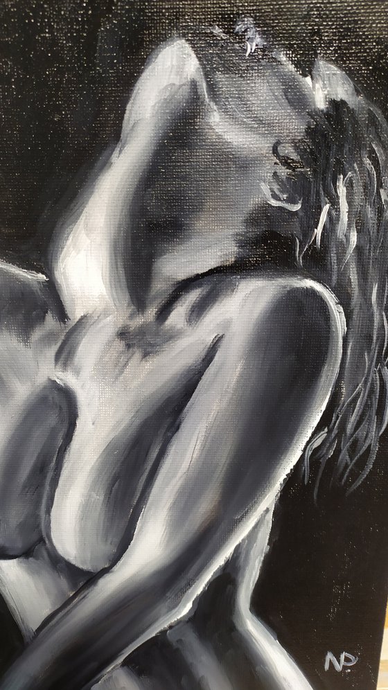 Natalya, erotic nude girl , passion girl oil painting, gift idea, bedroom painting