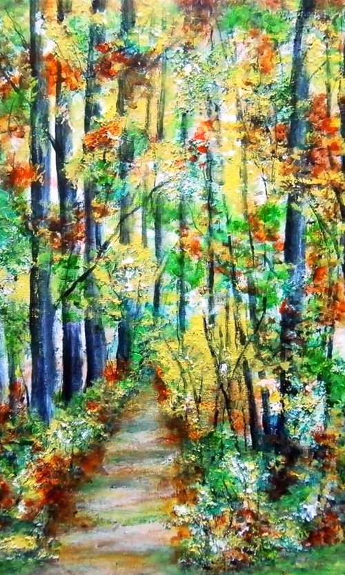 The impression in colors of forest 3 by Emília Urbaníková