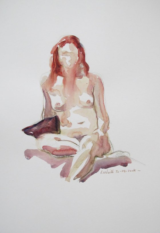 Seated female nude