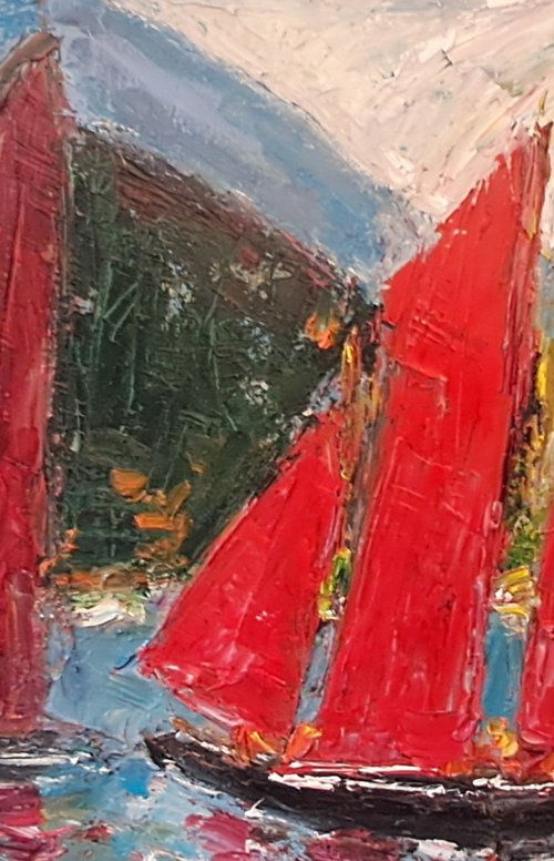 Galway hookers  in Connemara by Deborah Donnelly