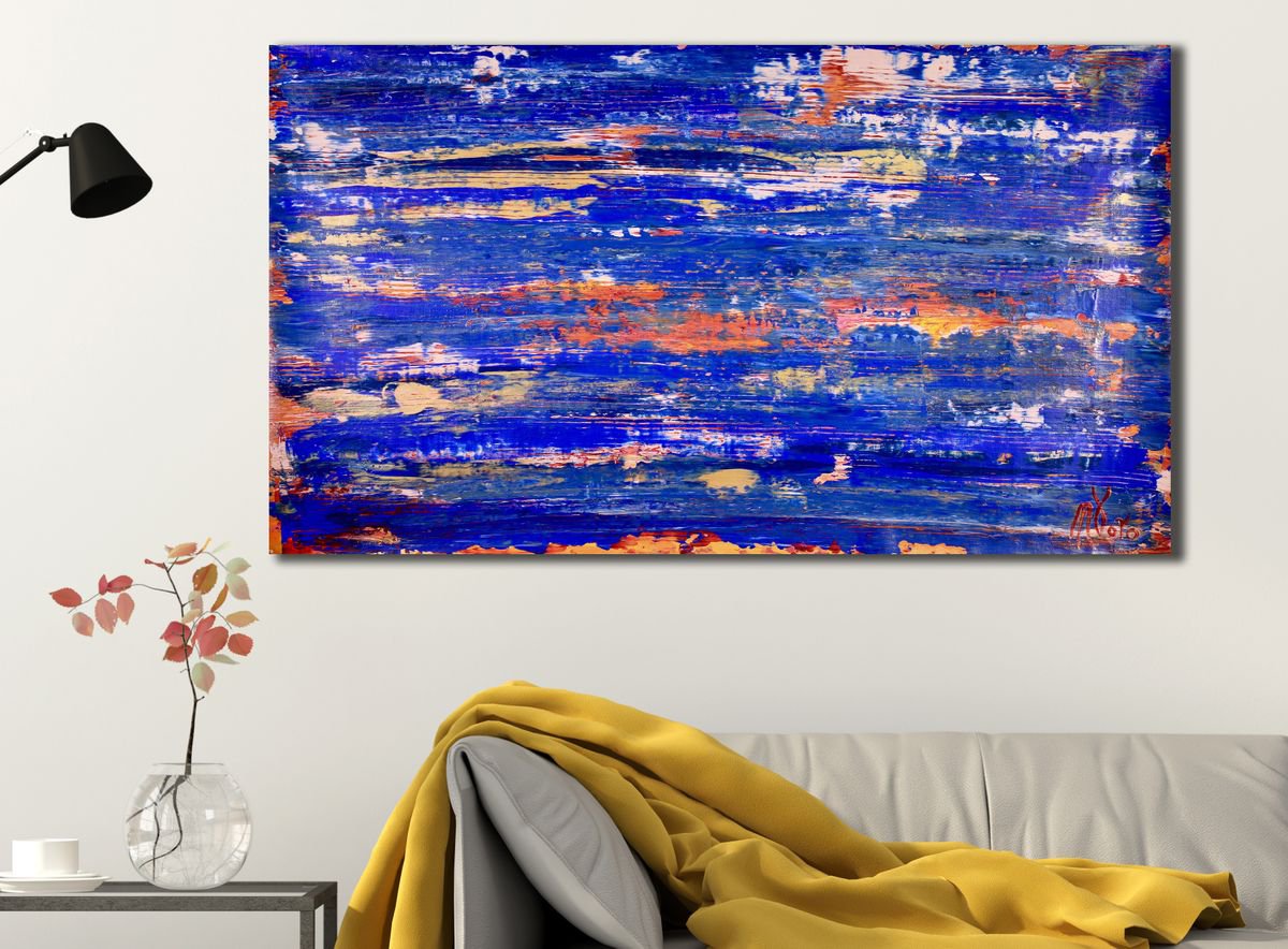 Blue Electric Storm - 122 X 71 Cm - Nestor Toro Abstracts By Nestor Toro, 48 X 28, Artwork For Sale On Artfinder