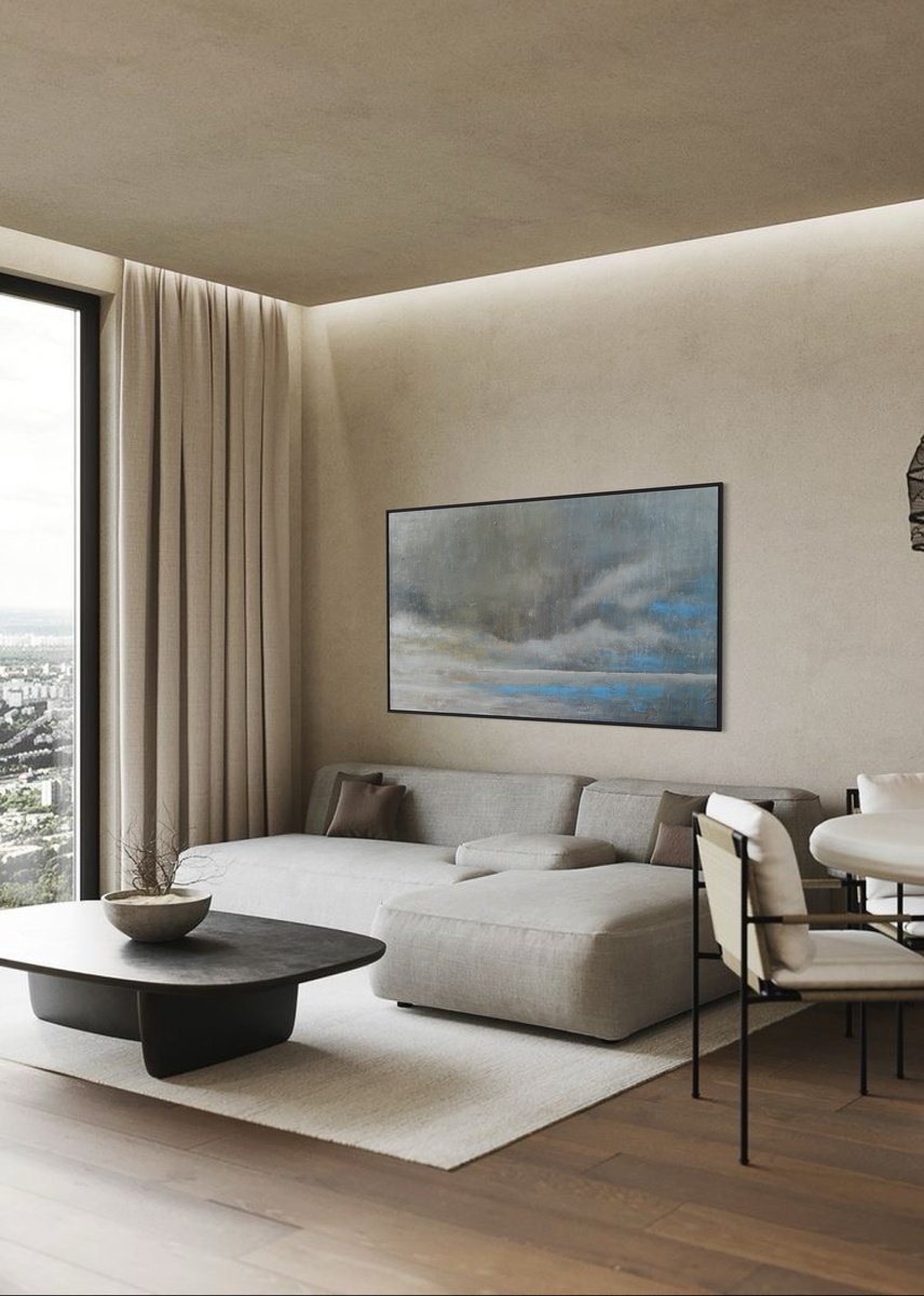 Impressionistic Landscape Acrylic Painting By Tetiana Hutsul, 61 X 35", Creating Harmony, Original Artwork