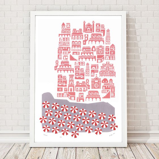 "Positano" - Framed - FREE UK Delivery