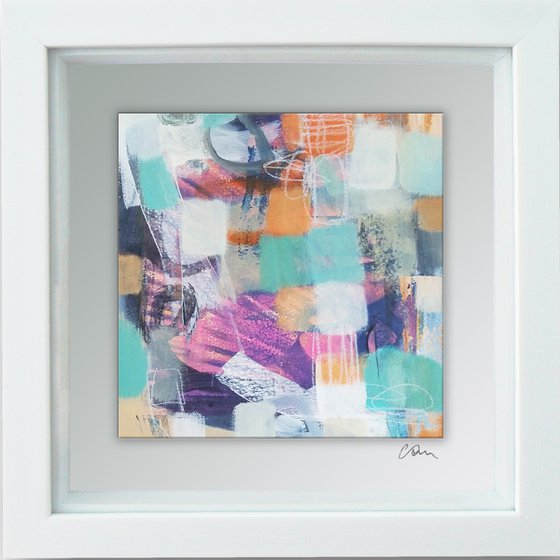 Thinking out loud #6-  Framed ready to hang original abstract