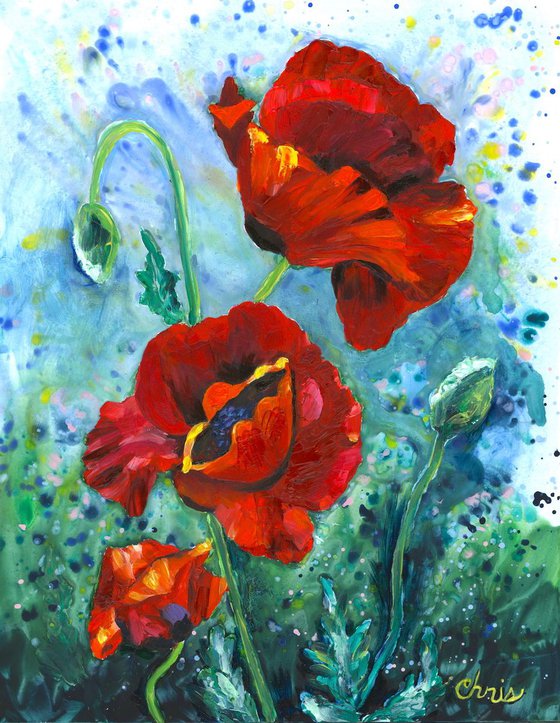 Red Poppy Trio