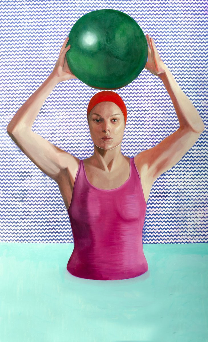Girl with a ball by Anastasia Korsakova