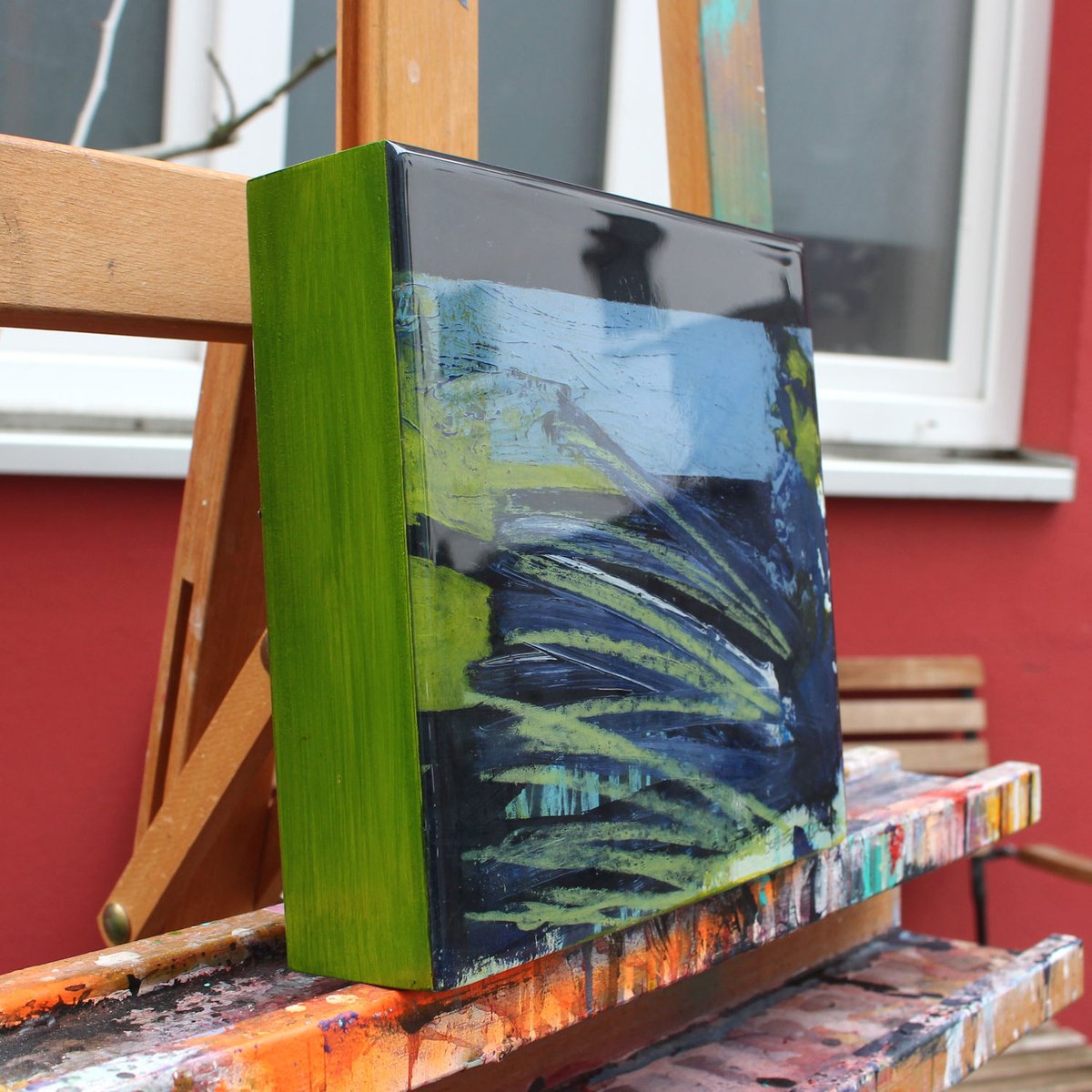 Abstract Painting By Daniela Schweinsberg, 8 X 8, A Piece Of Happiness No. 8, Original Artwork