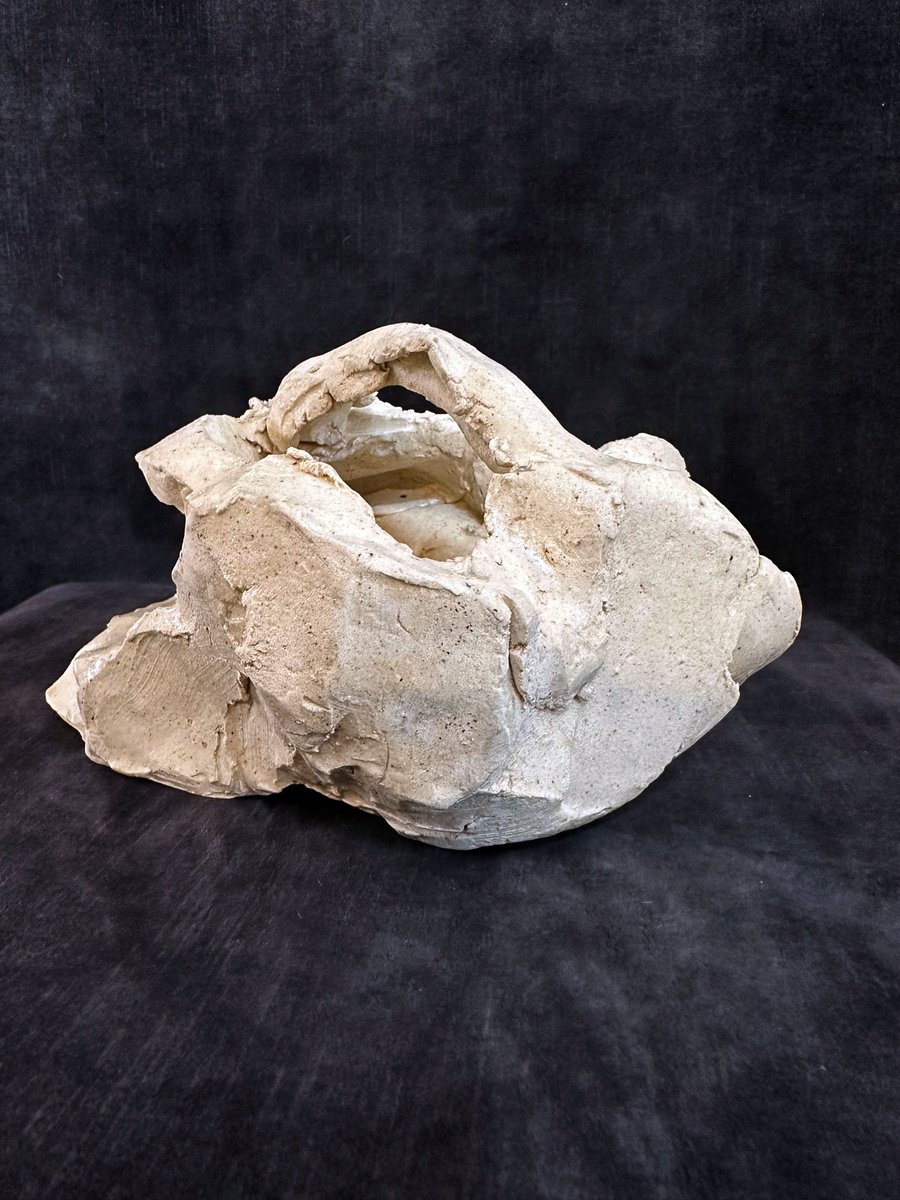 Organic Abstract Clay Sculpture By Abhishek Kumar, 7 X 6, Abstract Kamandal, Original Artwork