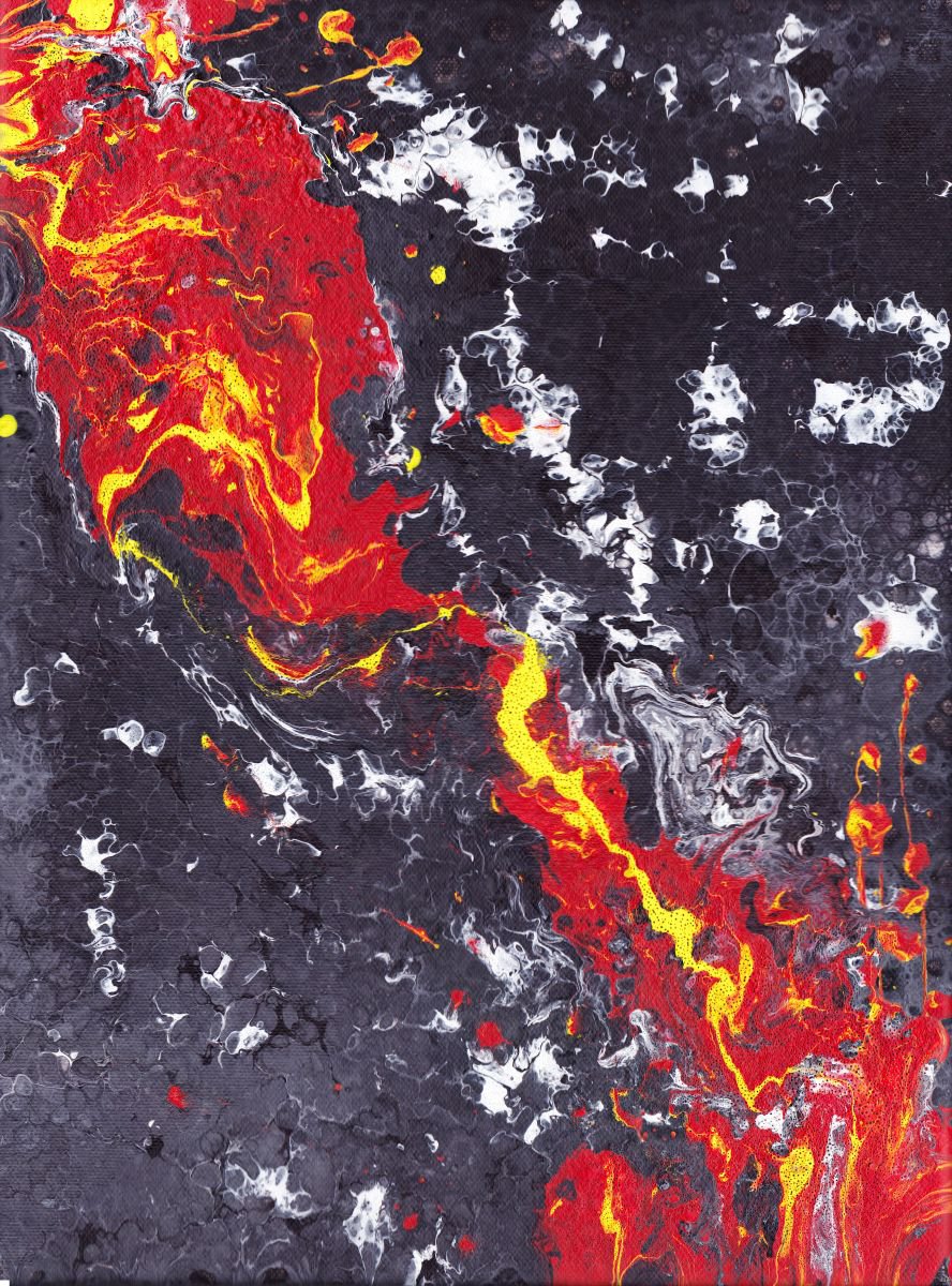 Abstract Acrylic Painting By Yulia Schuster, 12 X 16", Abstract #2, Original Artwork