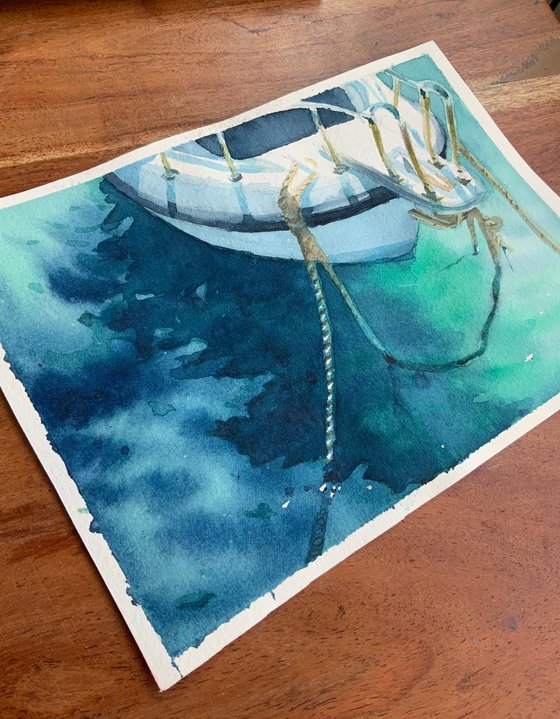 Light on Water, Moored Boat