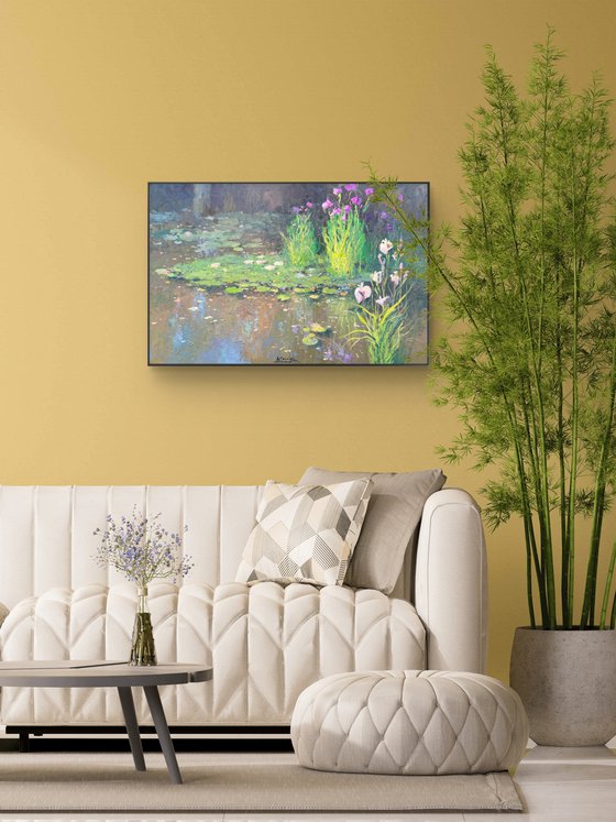 Water Lilies and Irises