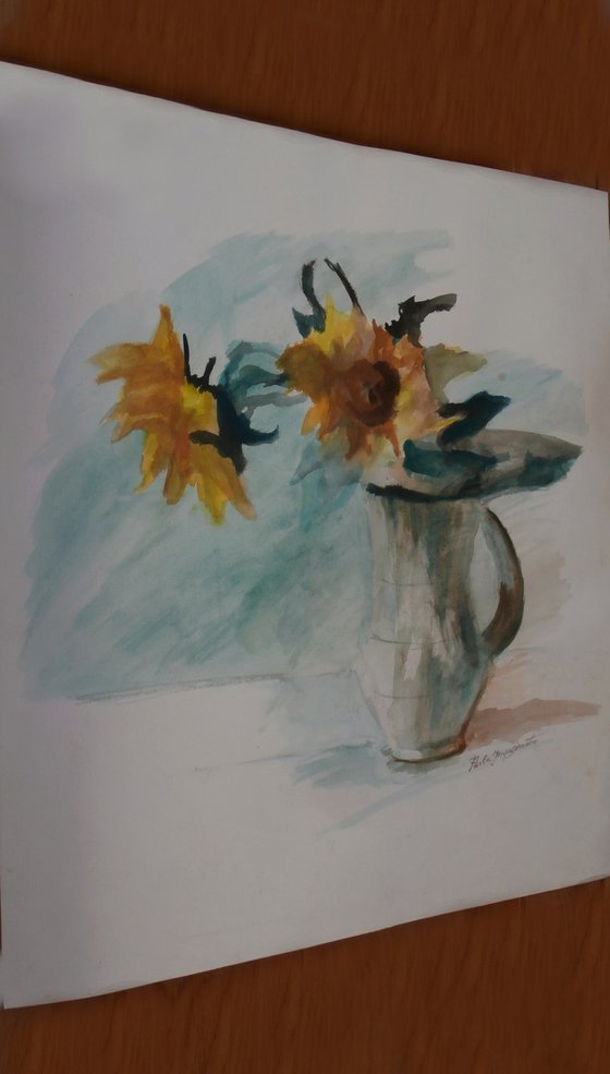 THE EVENING OF CUT SUNFLOWERS
