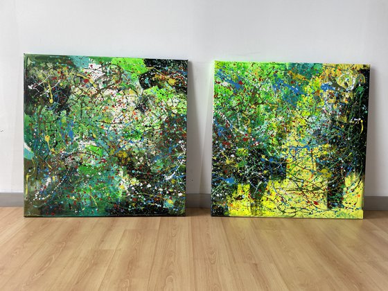 Diptych-Emerald Ethereal