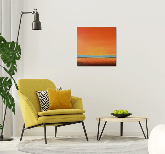 Vibrant Sky Glow - Colorful Abstract Landscape