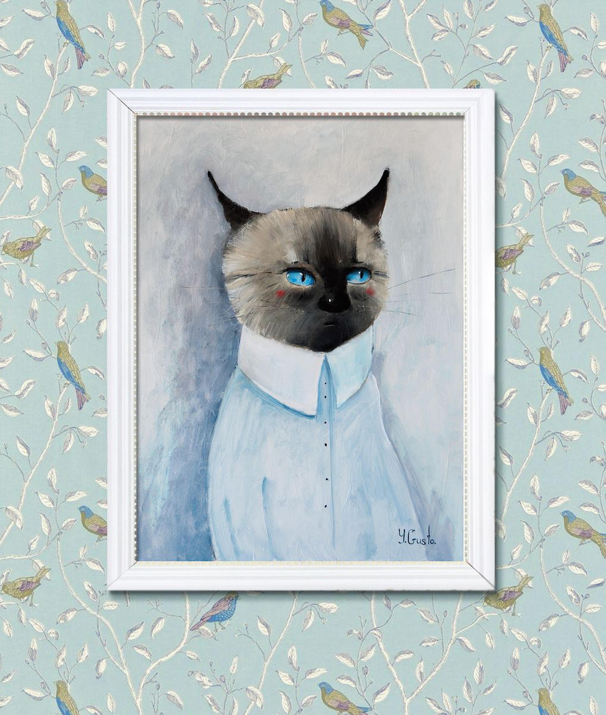 Siamese Cat 2018 Oil Painting By Santayana Artfinder