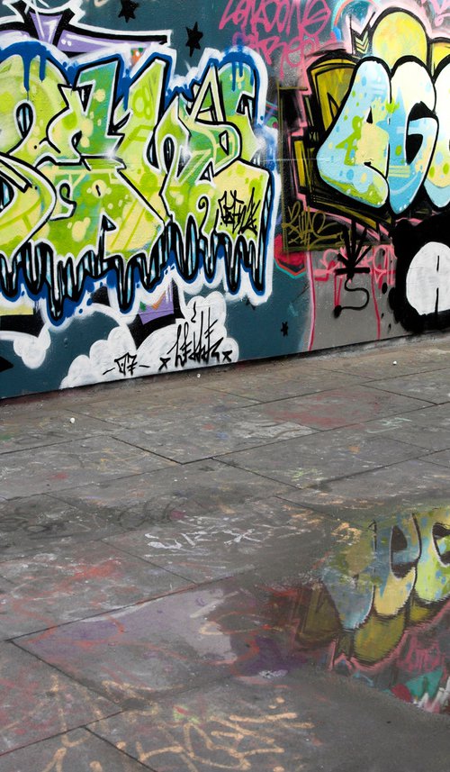 South Bank Graffiti, London (Small) by Paula Smith