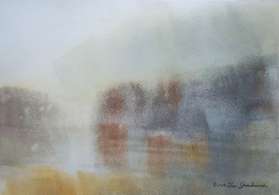 " The colors of foggy morning "