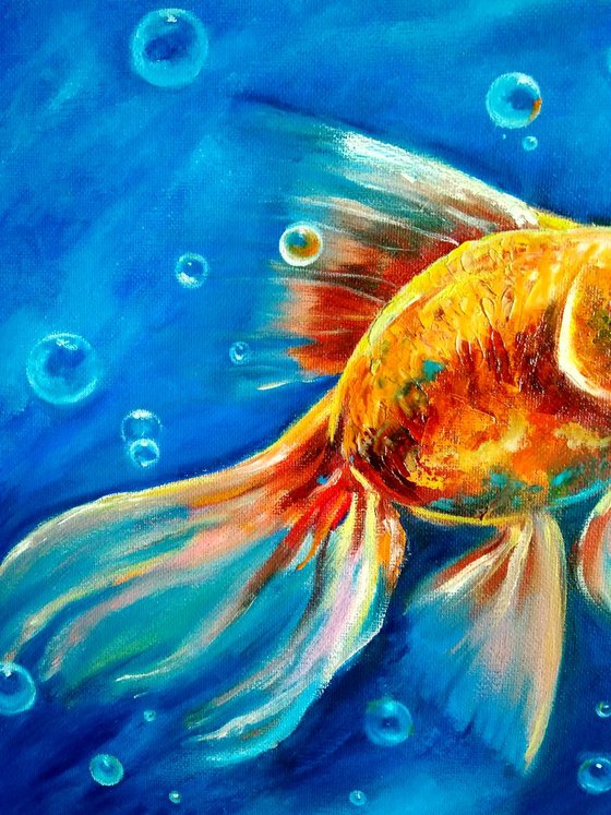 Goldfish painting on sale