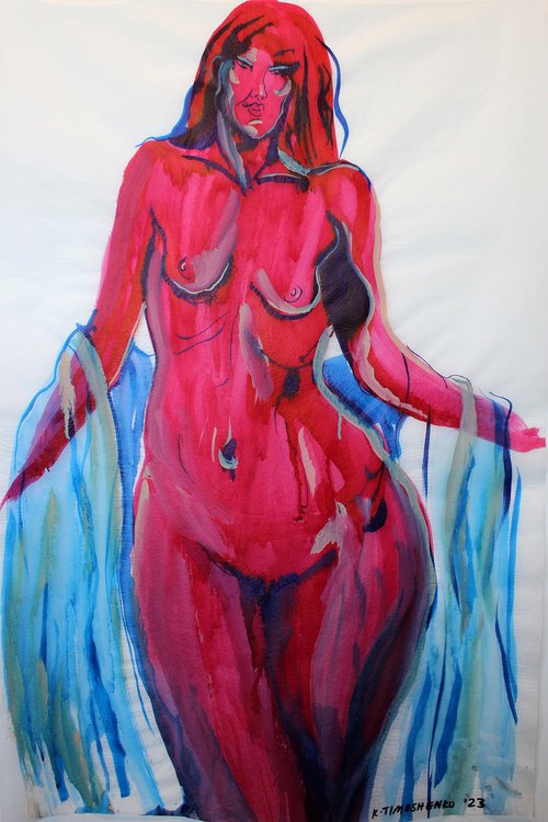 Red woman by Katya Timoshenko