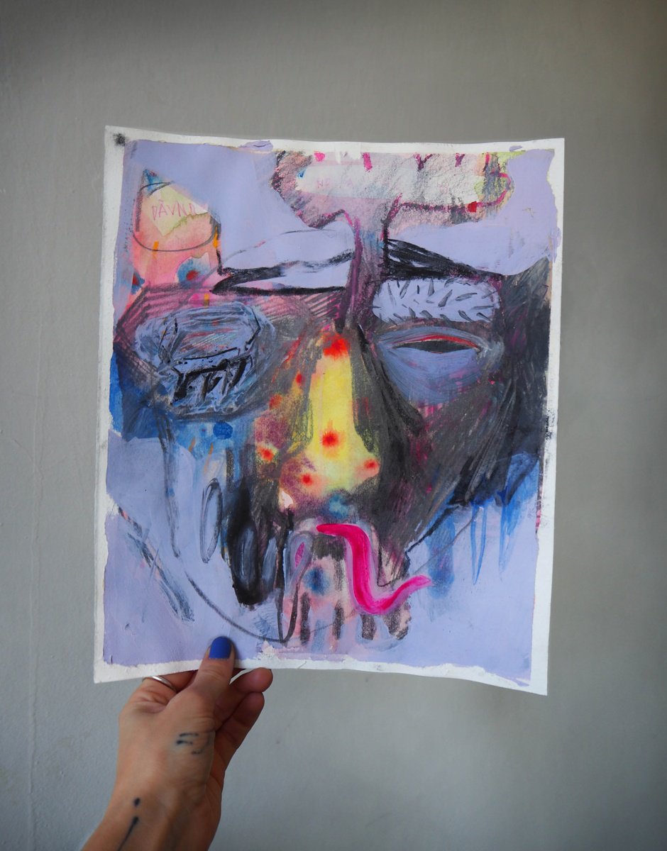 Expressive Portrait Watercolour By Cynthia Gregorova, 9 X 11, Let The Steam Off, Original Artwork