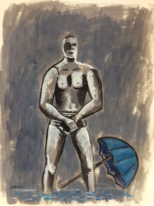 Man With Umbrella “ by Roberto Munguia Garcia