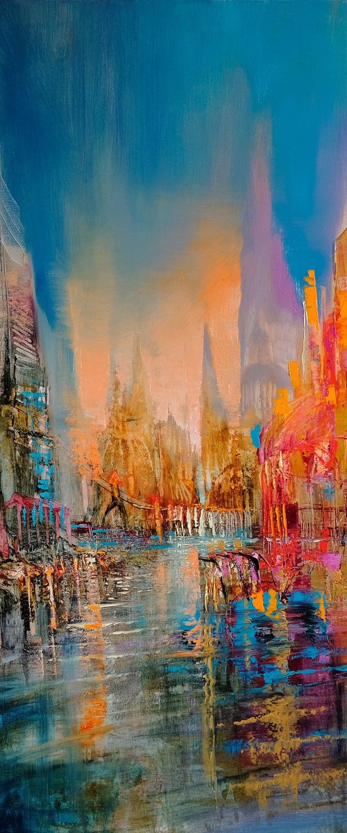 The city at the river side by Annette Schmucker