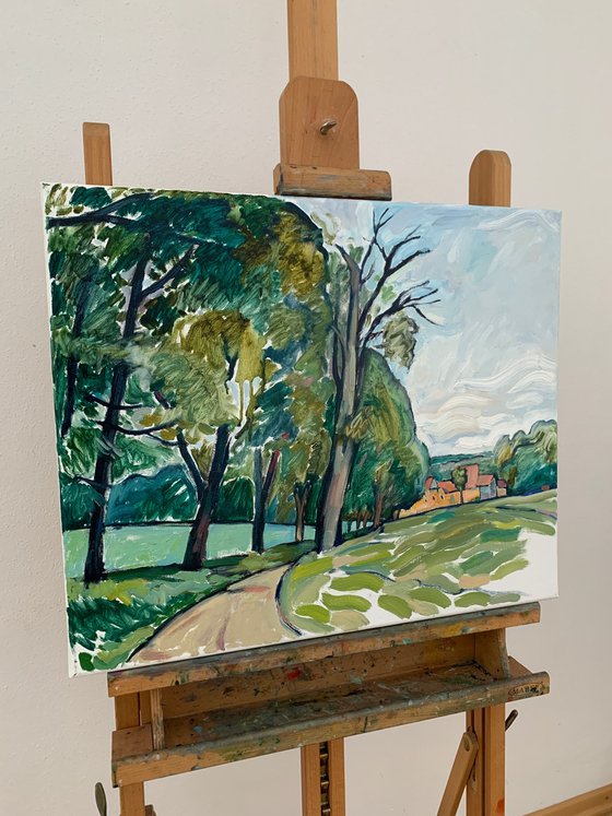 Alley with a Dead Tree