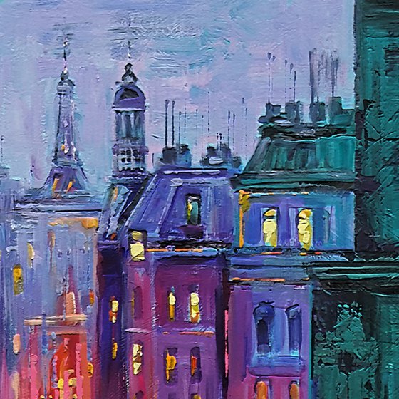 City Cat and Night Lights