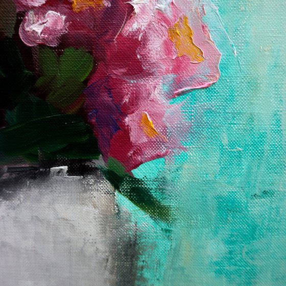 Abstract Flowers painting Oil painting on canvas Still life painting