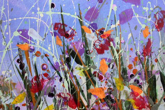 "Joyfulness"  - Extra Large original abstract floral painting
