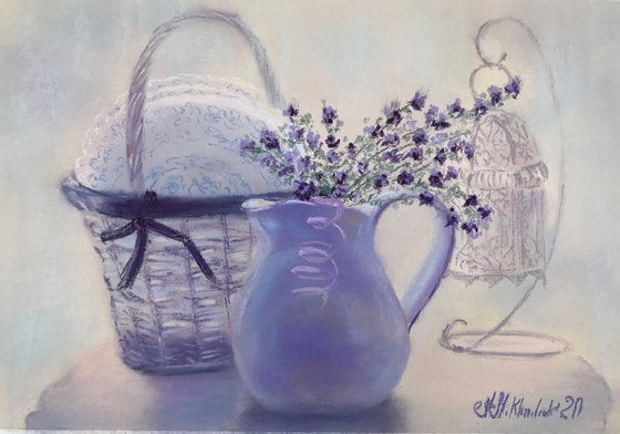 Lavender Provence, series of 3 paintings