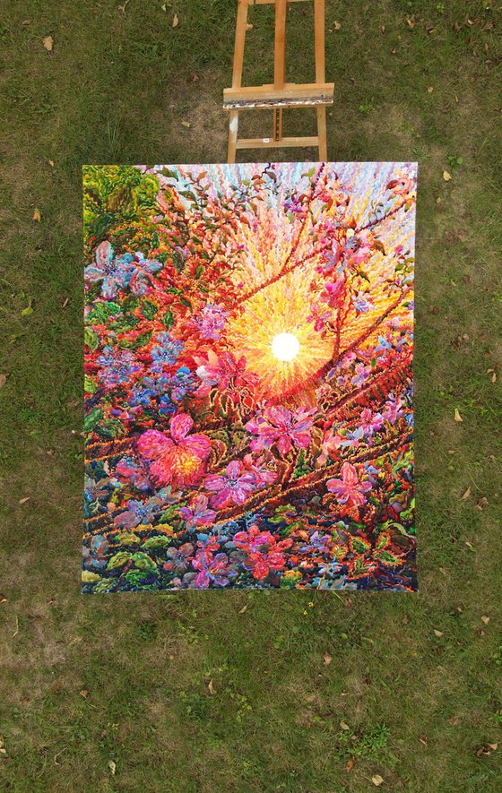 In the apple garden