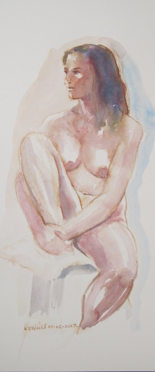 Seated female nude by Rory O’Neill