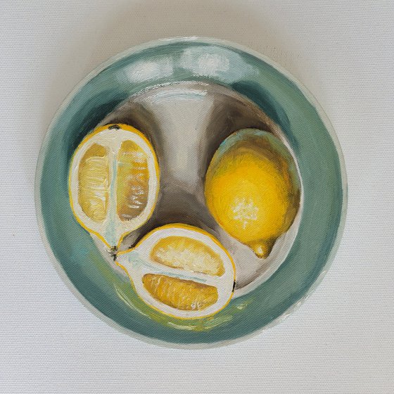 Lemons on plate