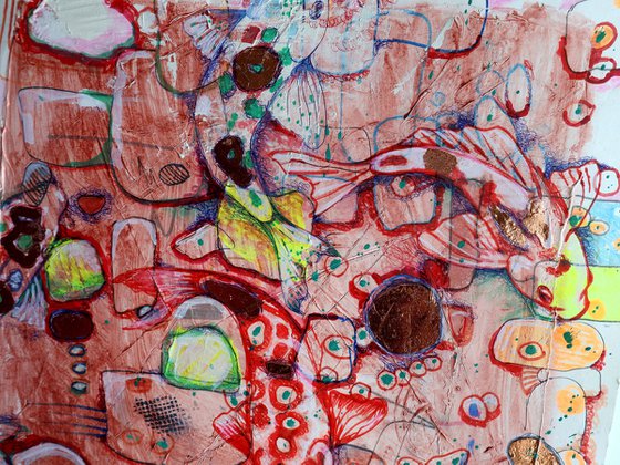 Fantasy with Flowers 334  paper 59x42cm