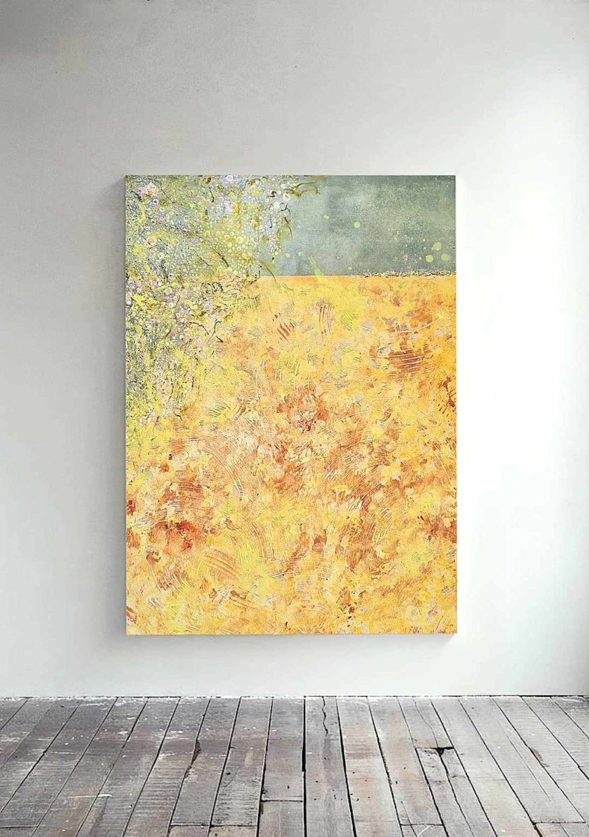 Abstract Painting By Marian Gorin, 31 X 39", Reverie Ii, Original Artwork