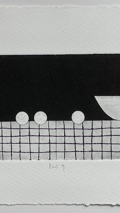 Quiet Interior No.9 drypoint print by Francesca Iannaccone