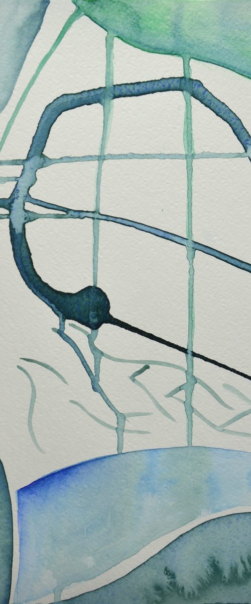 Snake at watercress fountain IX by Francisco Garcia Oria