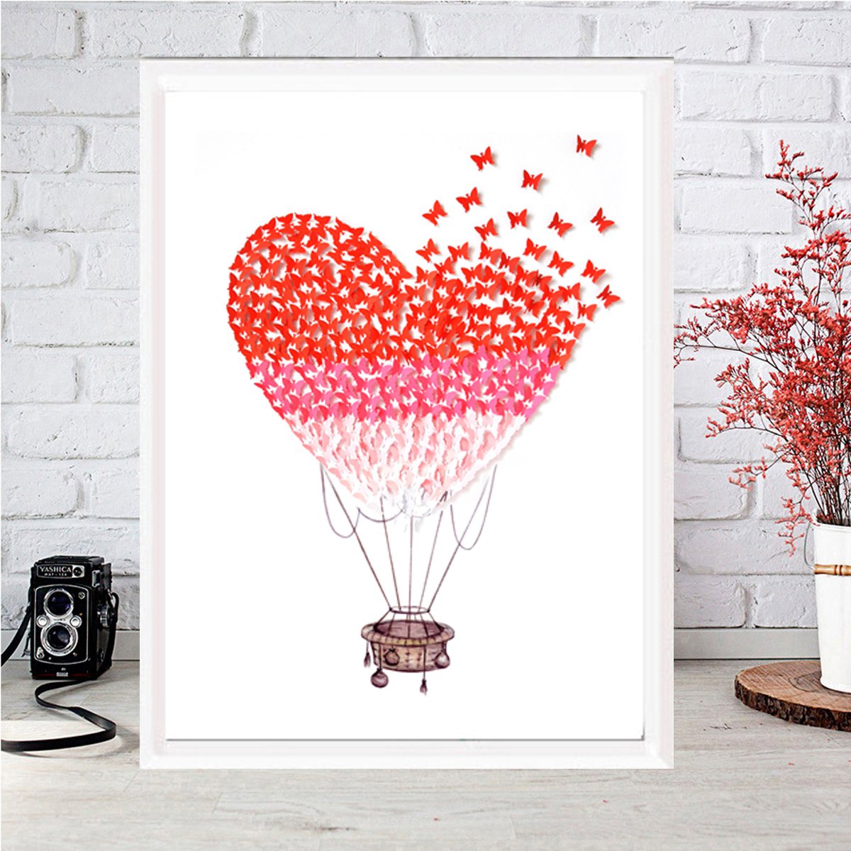 Botanical Collage By Luba Ostroushko, 13 X 17", Happy Valentine