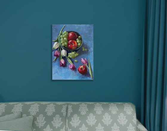 Still Life with Fruits and Flowers.
