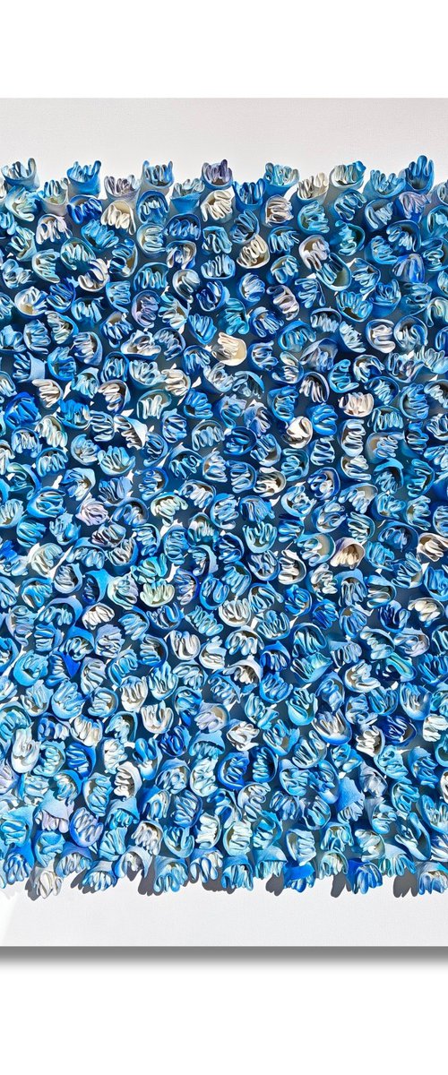 Connection, blue #29(36"x36") by Natasha Kanevski