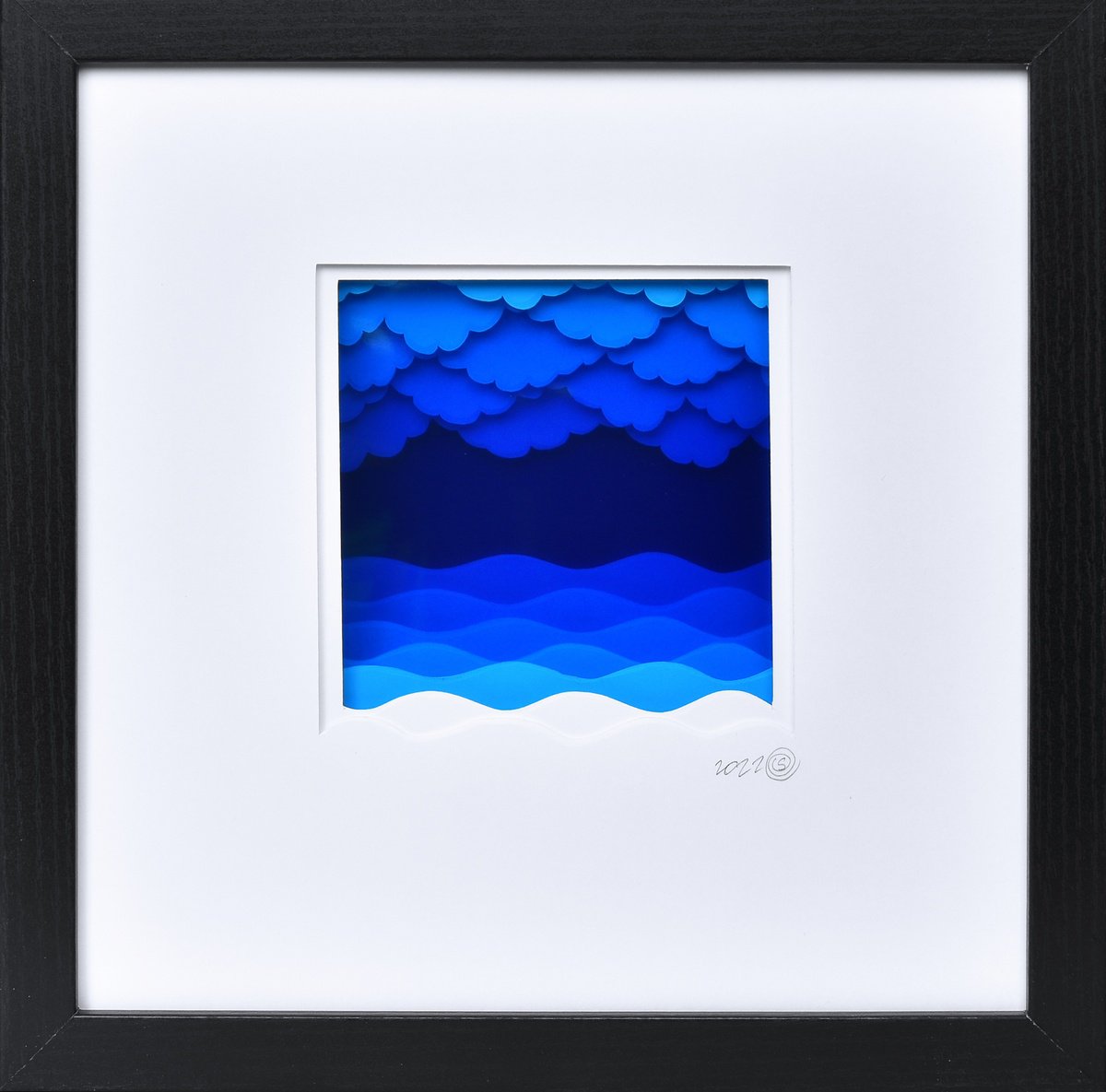 Landscape Sculpture By Olga Skorokhod, 10 X 10", Pacific Ocean, Original Artwork