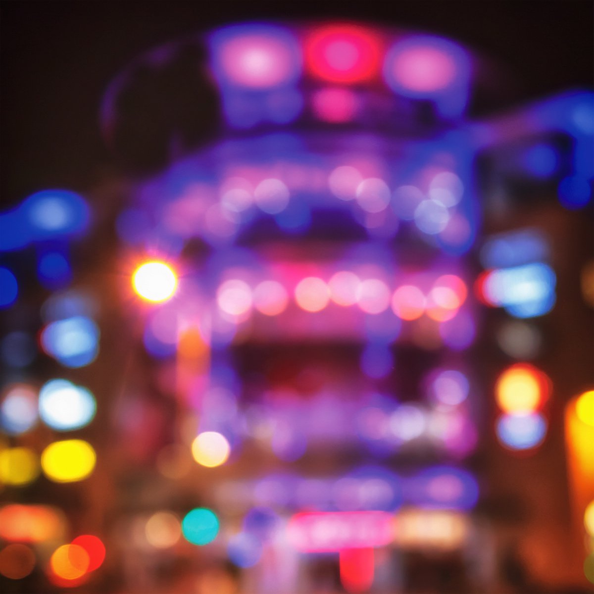 City Lights 5. Limited Edition Abstract Photograph Print #1/15. Nighttime abstract photog... by Graham Briggs
