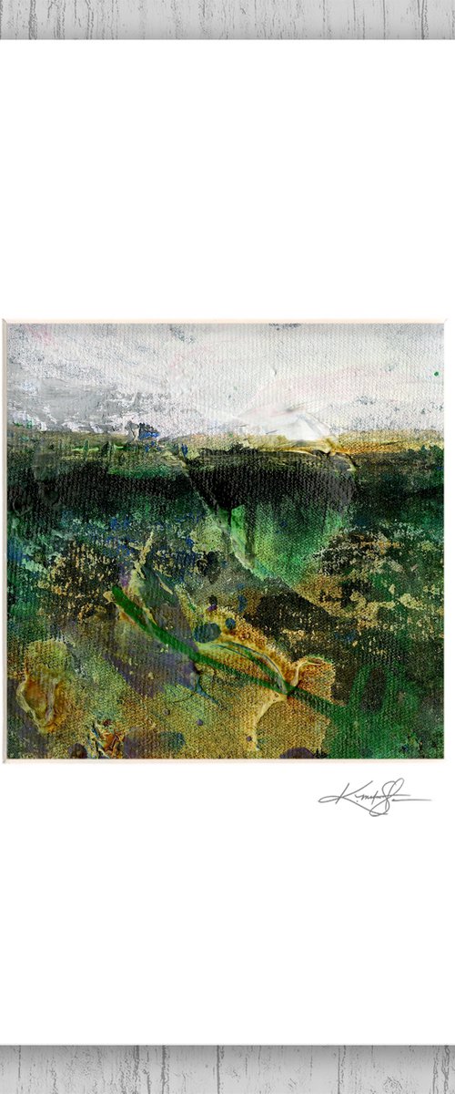 Mystic Land 7 - Textural Landscape Painting on Fabric by Kathy Morton Stanion by Kathy Morton Stanion