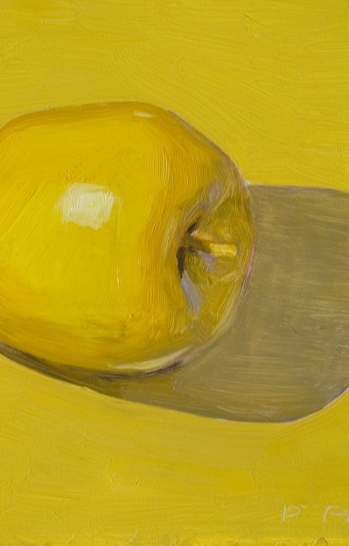 yellow apple on yellow by Olivier Payeur