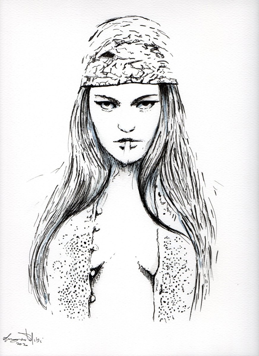 Vanessa Ink drawing by Maurizio Puglisi  Artfinder