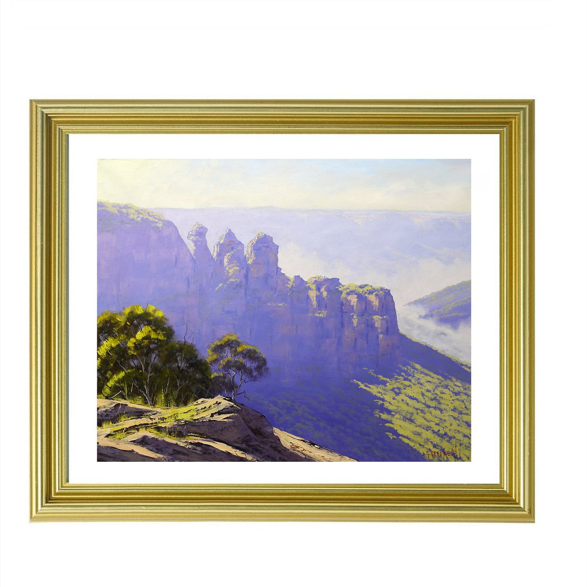 Impressionistic Landscape Oil Painting By Graham Gercken, 32 X 26, The Blue Mountains Australia, Original Artwork