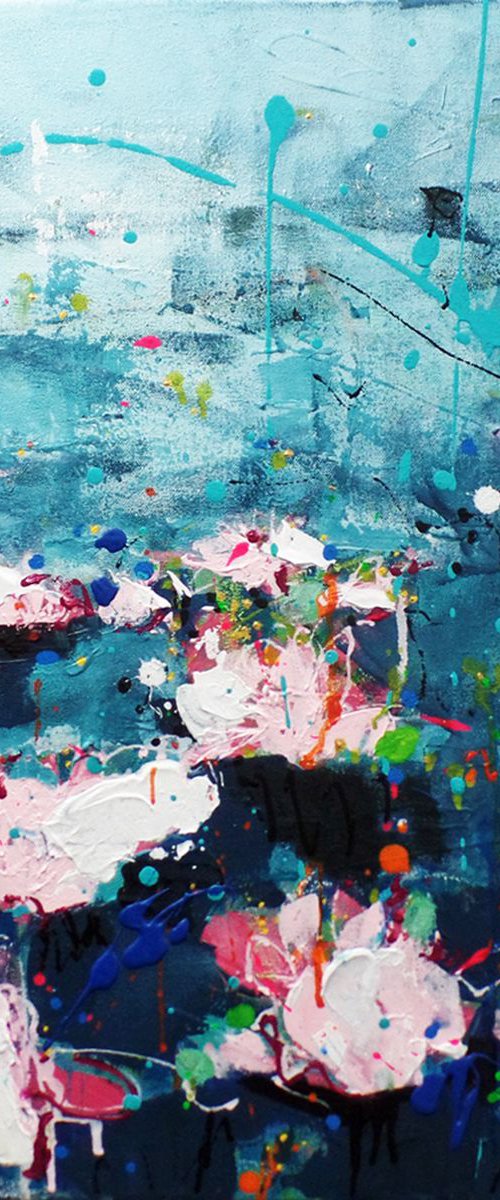 Monet's Garden : Water Lilies  No. 2 (Abstract Study) by Irene Wilkes