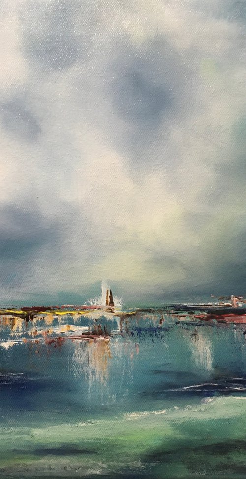 Little Town over the Sea by Timea  Valsami
